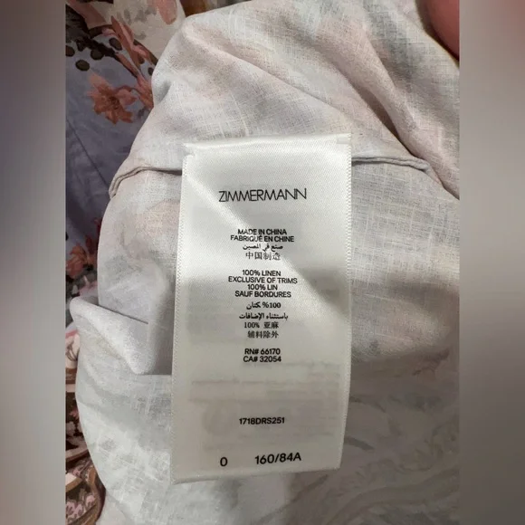 🔥NWT AU0 Zimmermann Wylie Off-The-Shoulder Midi-Dress - Picture 12 of 16